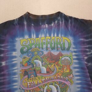 Spafford Band Crew Neck Short Sleeve Graphic T Shirt Mens Size Large L Tie Dye